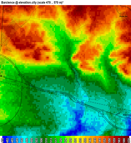 Barcience elevation map