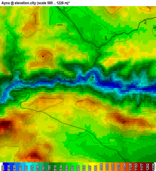 Ayna elevation map