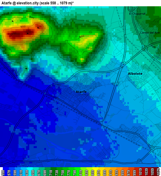 Atarfe elevation map