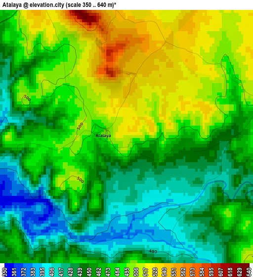 Atalaya elevation map