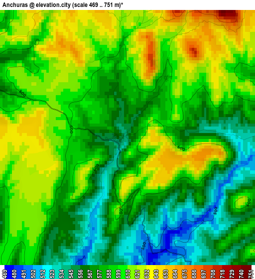 Anchuras elevation map