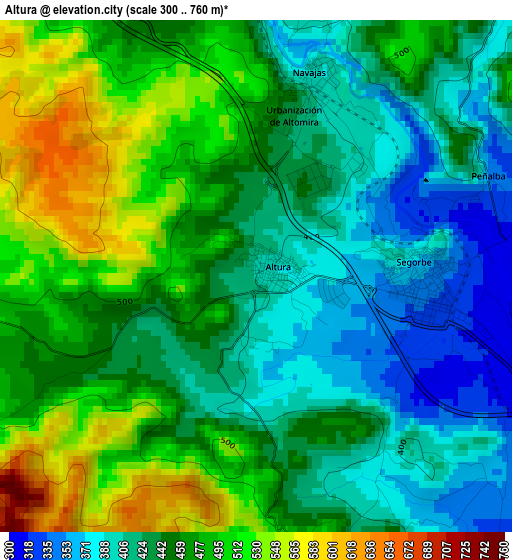 Altura elevation map