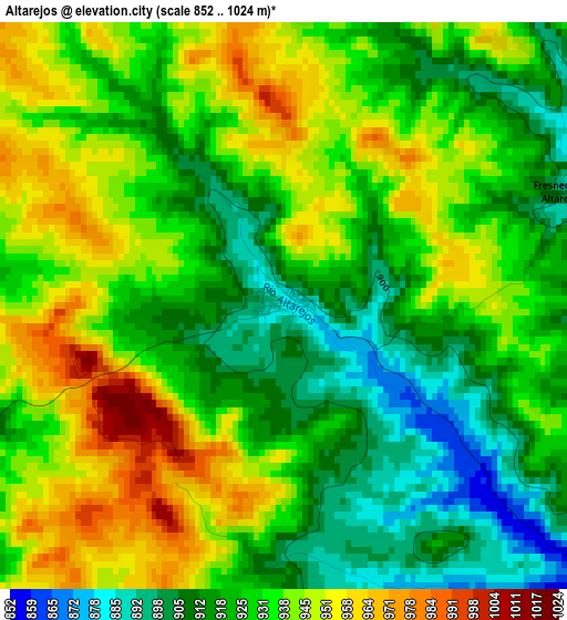 Altarejos elevation map