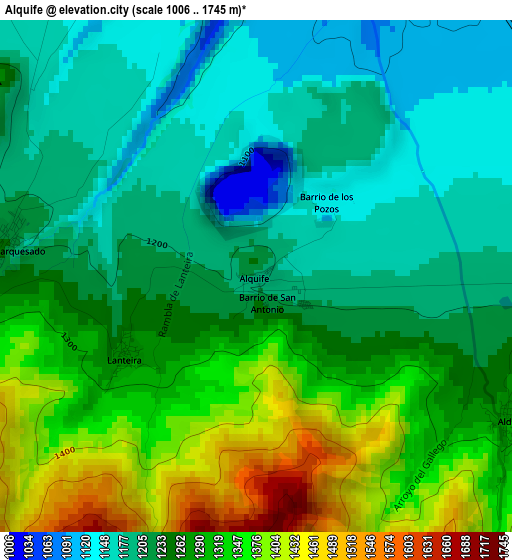 Alquife elevation map