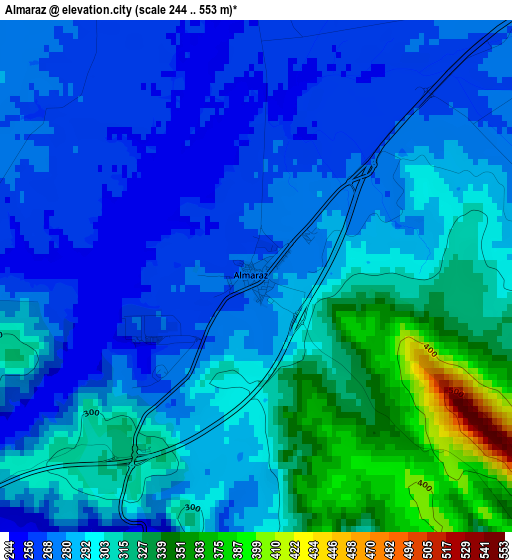 Almaraz elevation map