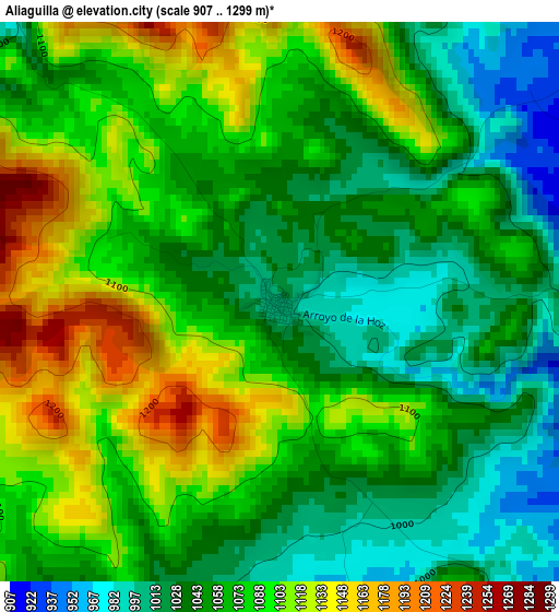 Aliaguilla elevation map