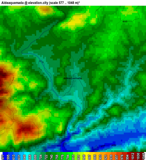 Aldeaquemada elevation map