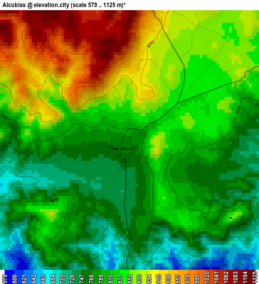 Alcublas elevation map