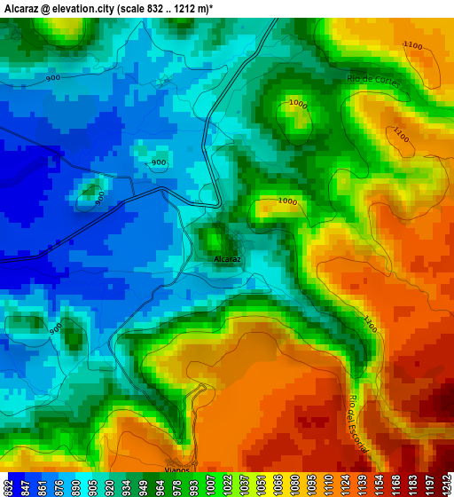 Alcaraz elevation map