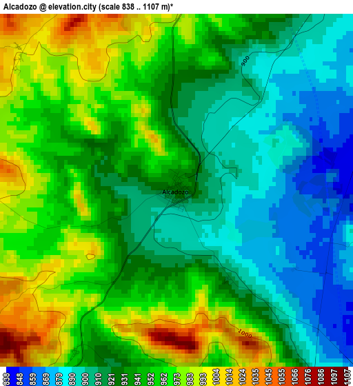 Alcadozo elevation map