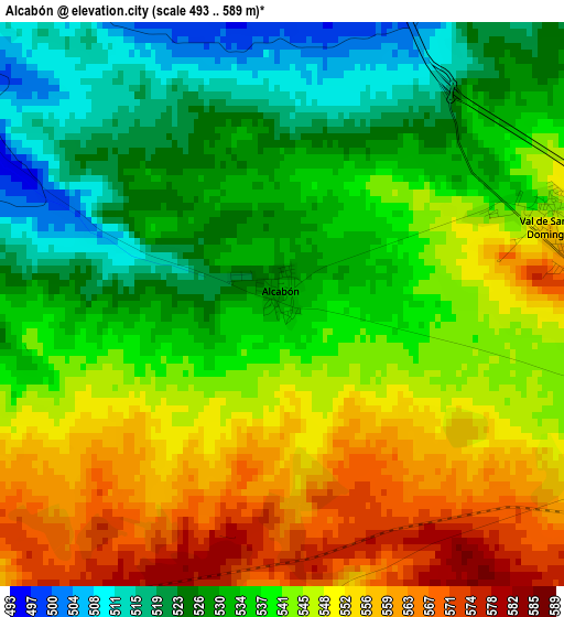 Alcabón elevation map