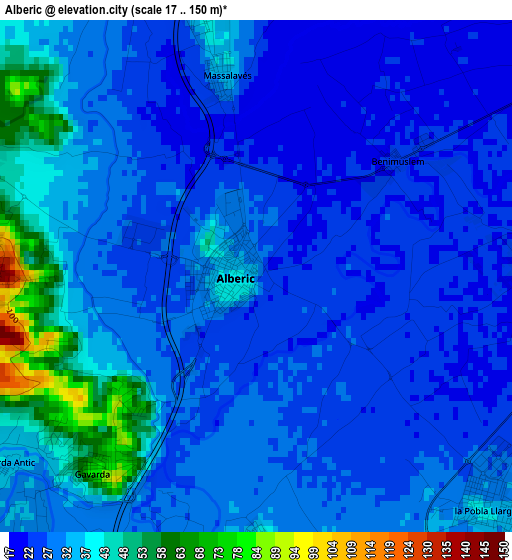 Alberic elevation map