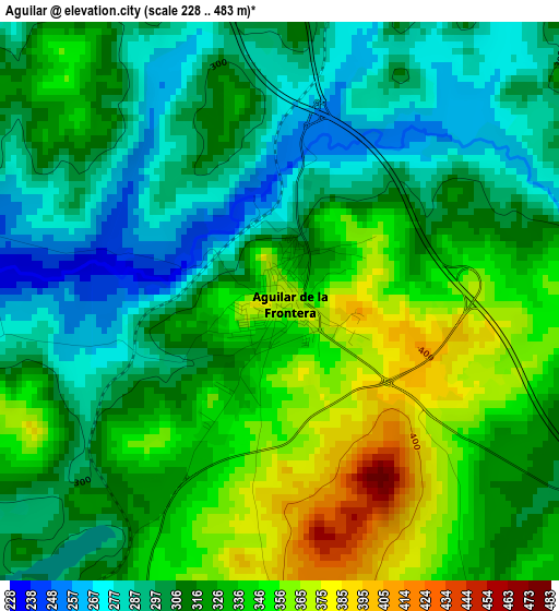 Aguilar elevation map