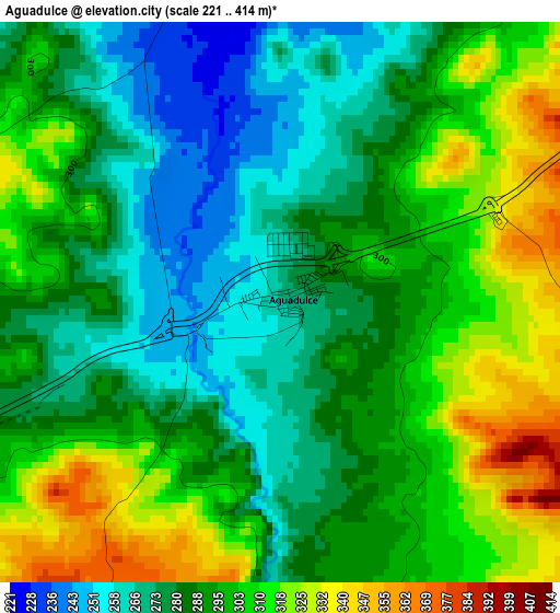 Aguadulce elevation map