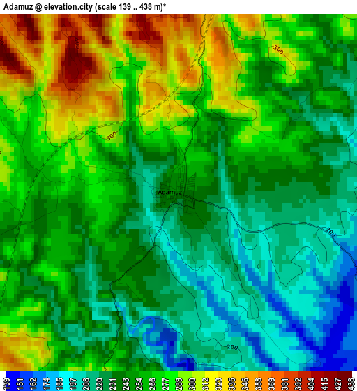 Adamuz elevation map