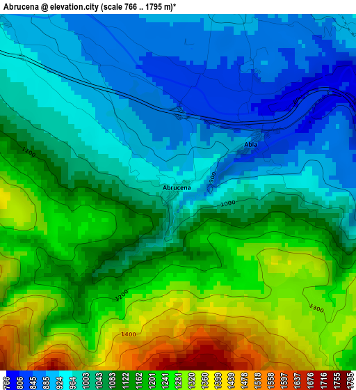 Abrucena elevation map