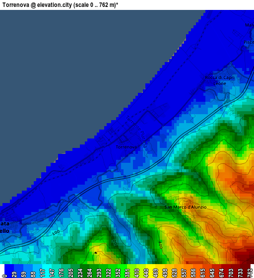 Torrenova elevation map