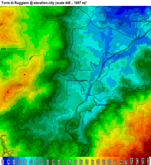 Torre di Ruggiero elevation map