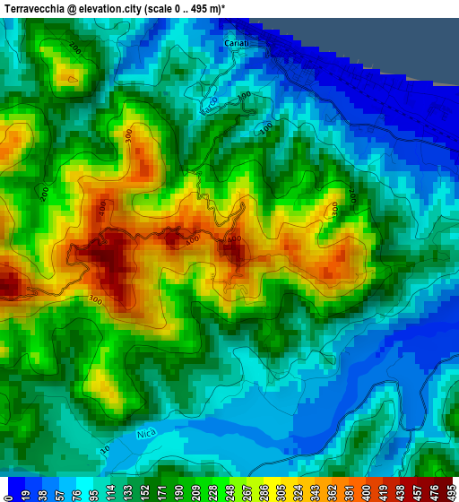 Terravecchia elevation map