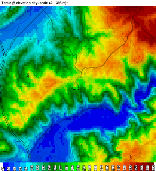 Tarsia elevation map