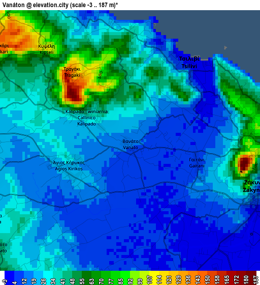 Vanáton elevation map