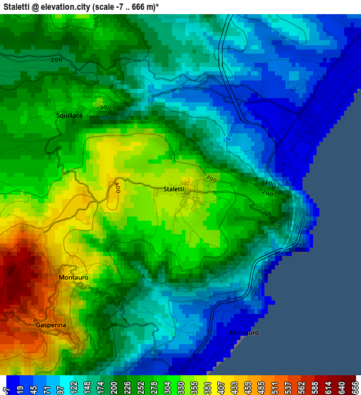 Staletti elevation map