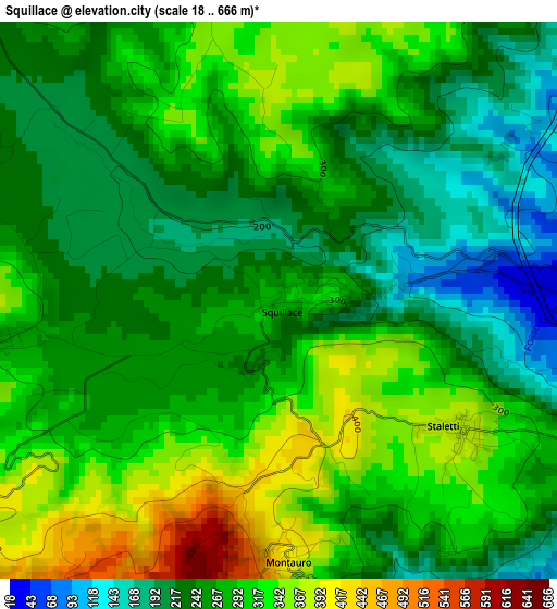 Squillace elevation map