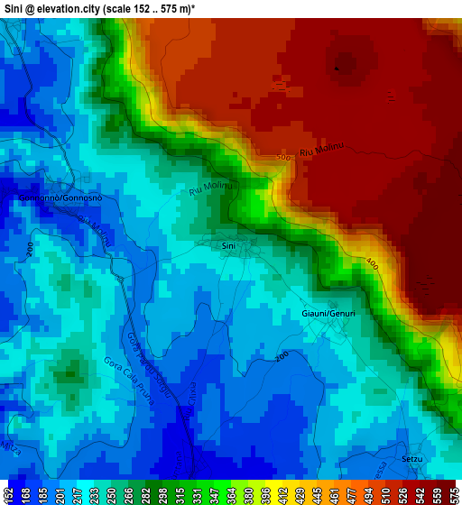 Sini elevation map