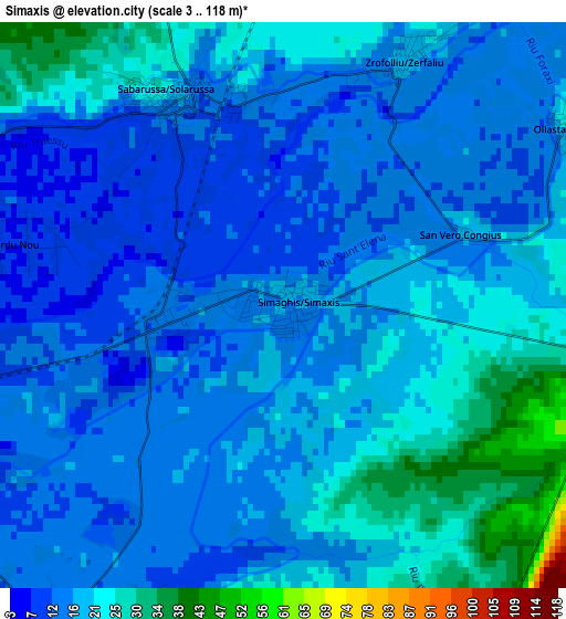 Simaxis elevation map