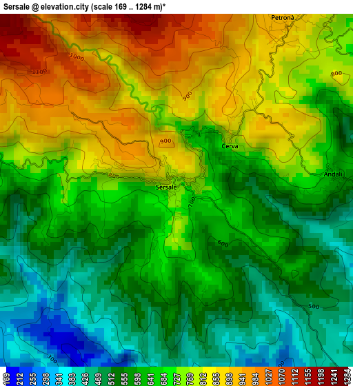 Sersale elevation map