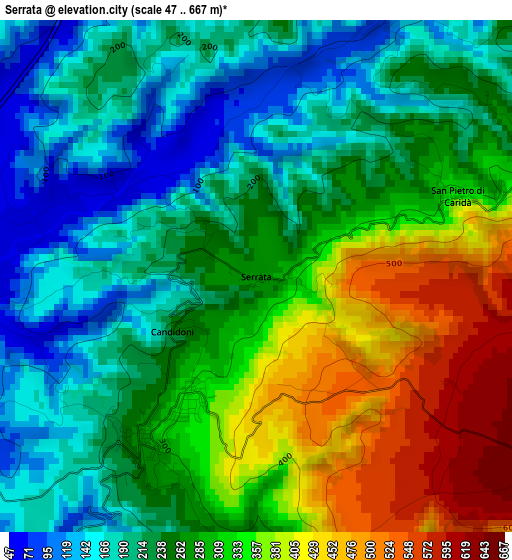 Serrata elevation map