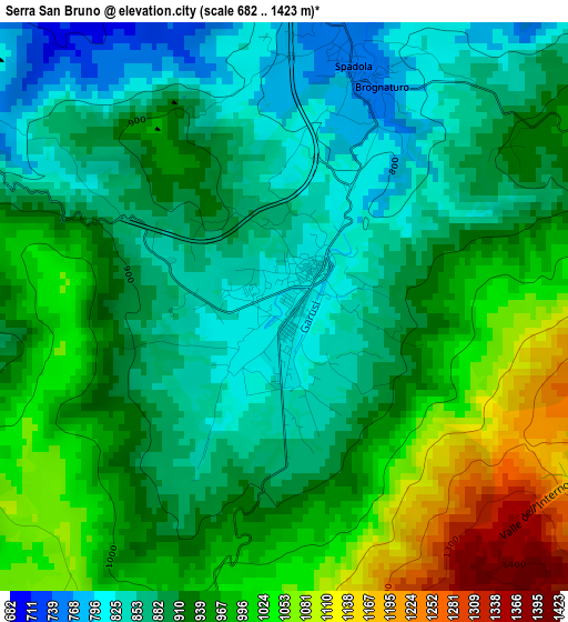 Serra San Bruno elevation map