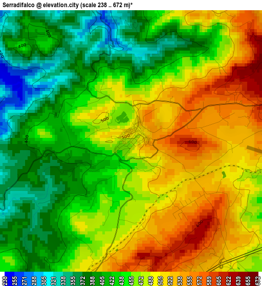 Serradifalco elevation map