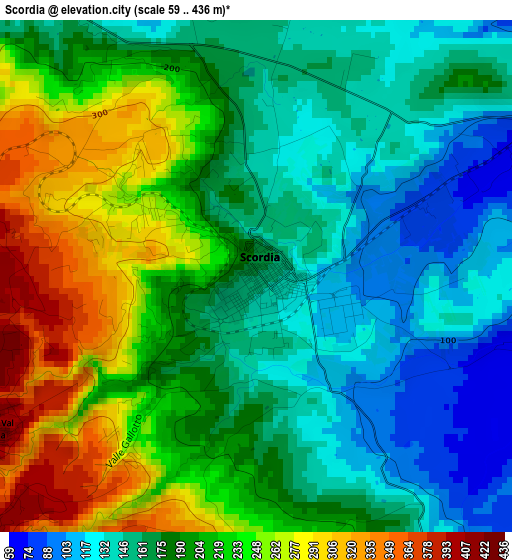 Scordia elevation map