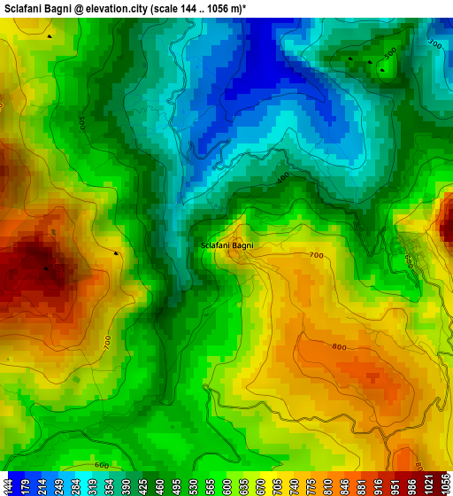 Sclafani Bagni elevation map