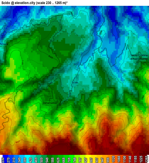 Scido elevation map