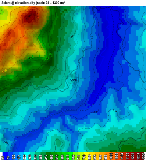 Sciara elevation map