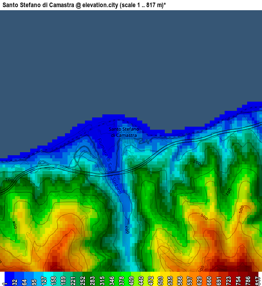 Santo Stefano di Camastra elevation map