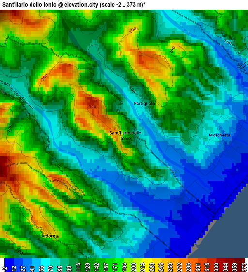 Sant'Ilario dello Ionio elevation map