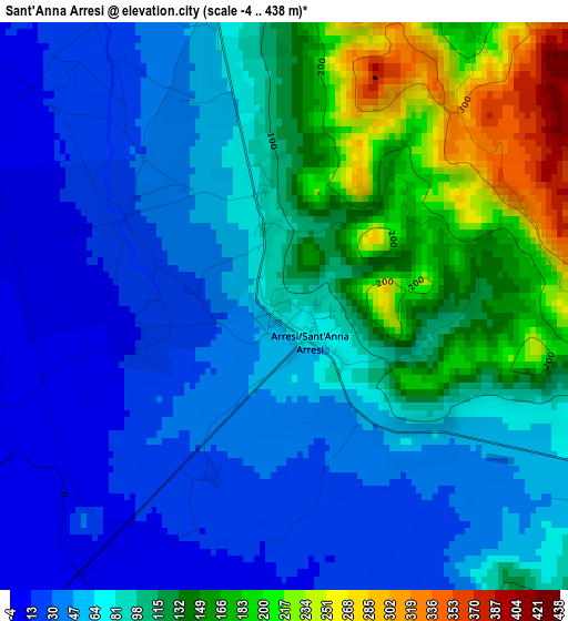 Sant'Anna Arresi elevation map