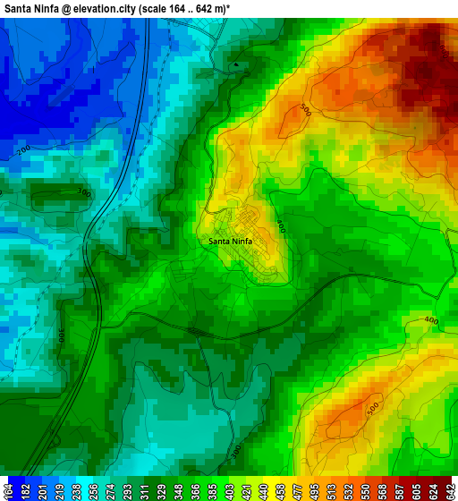 Santa Ninfa elevation map