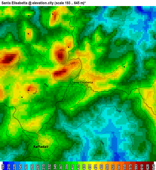 Santa Elisabetta elevation map