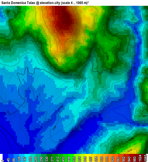 Santa Domenica Talao elevation map