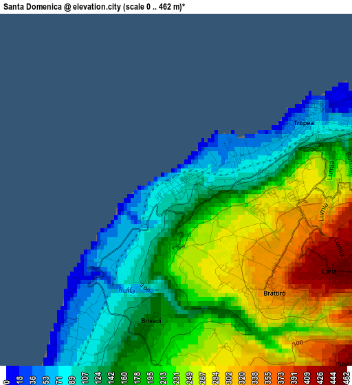 Santa Domenica elevation map