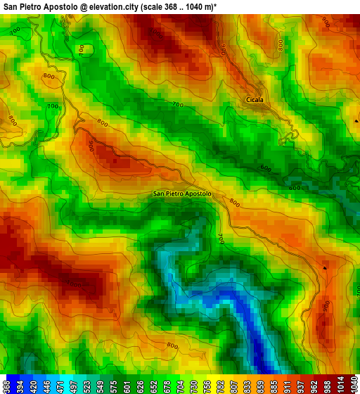 San Pietro Apostolo elevation map