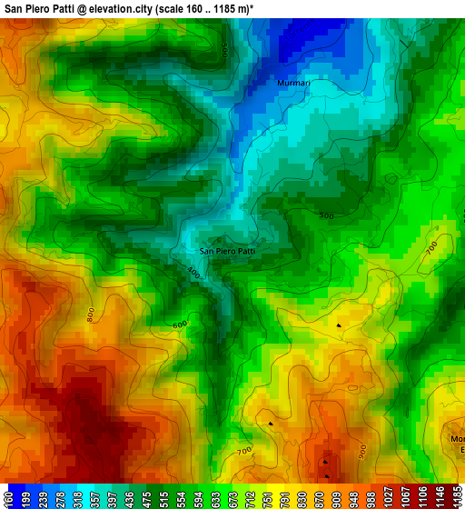 San Piero Patti elevation map