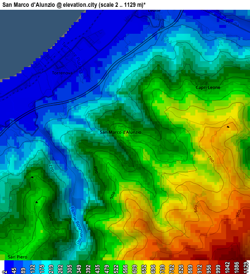 San Marco d'Alunzio elevation map