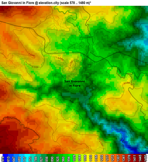 San Giovanni in Fiore elevation map