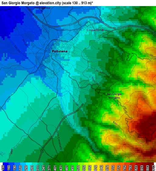 San Giorgio Morgeto elevation map