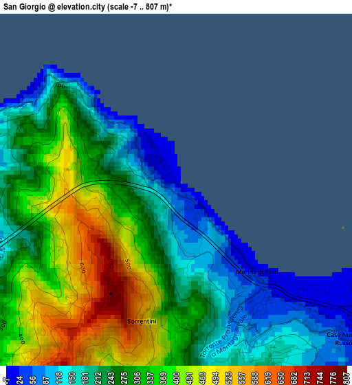 San Giorgio elevation map